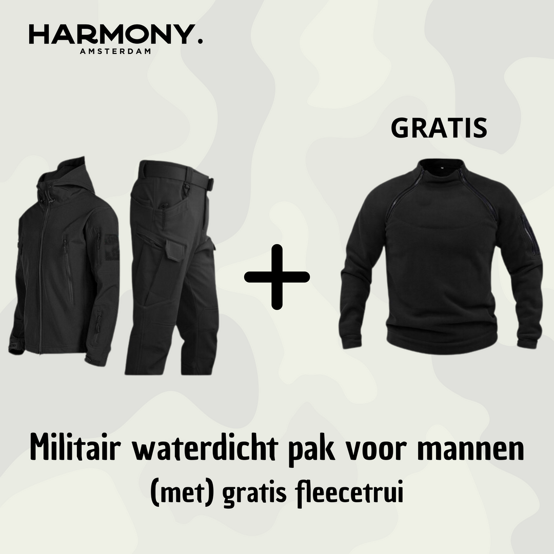 Militair - Tactisch Wind/Waterdicht pak + gratis Fleece trui