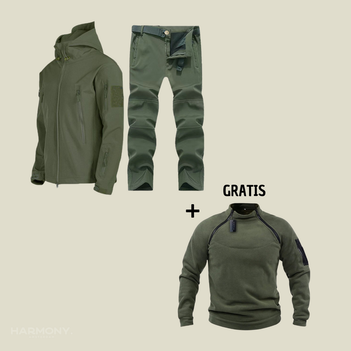 Militair - Tactisch Wind/Waterdicht pak + gratis Fleece trui