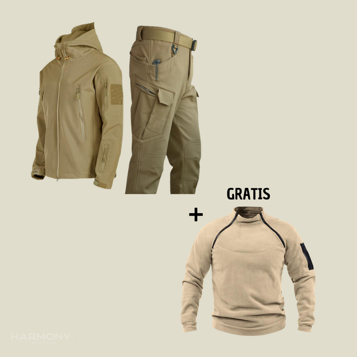 Militair - Tactisch Wind/Waterdicht pak + gratis Fleece trui